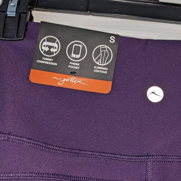 X by Gottex Active High Waisted Biker Shorts - Plum - Picture 6 of 7